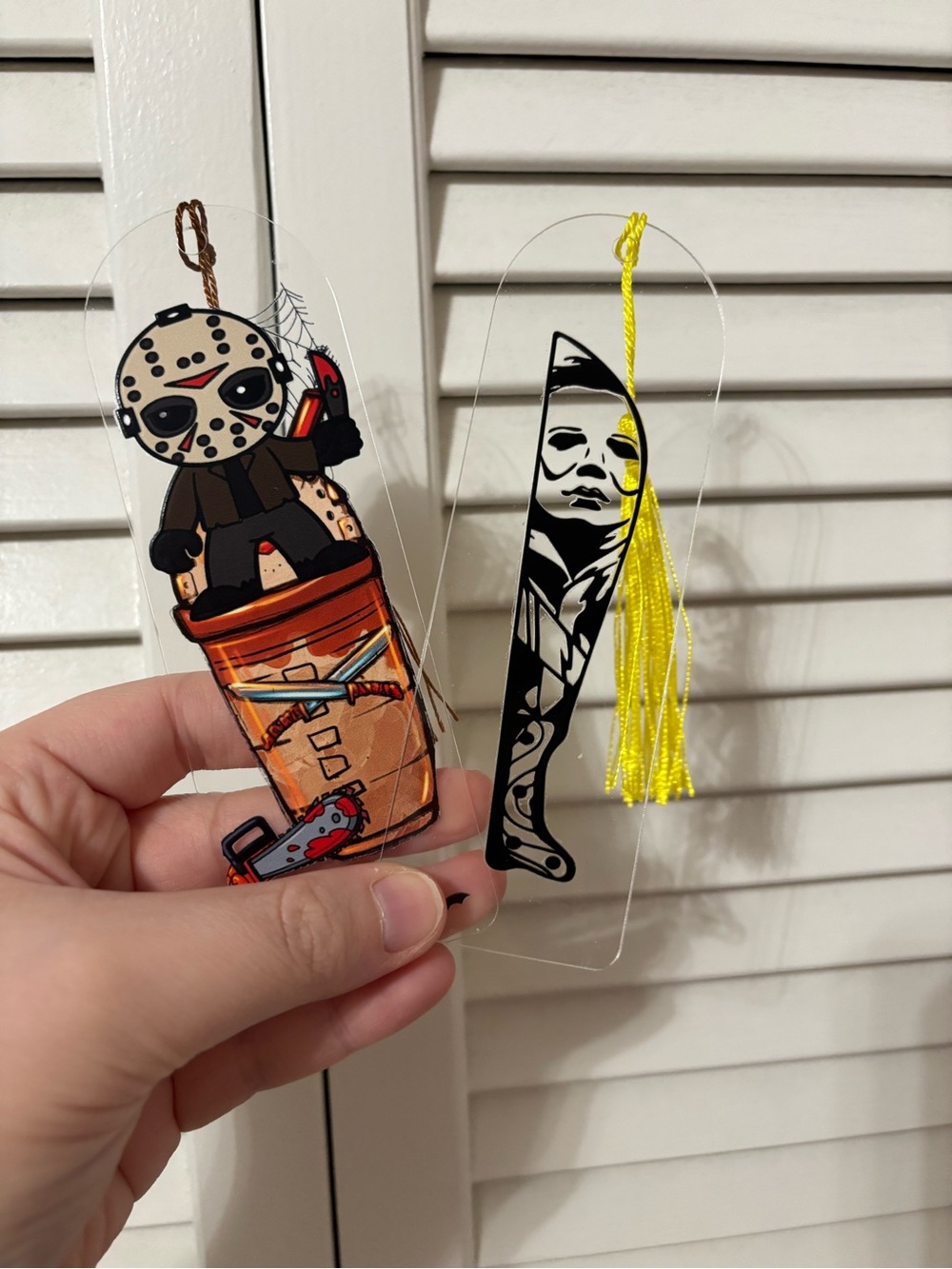 Horror fandom vibes handcrafted bookmarks- pick one